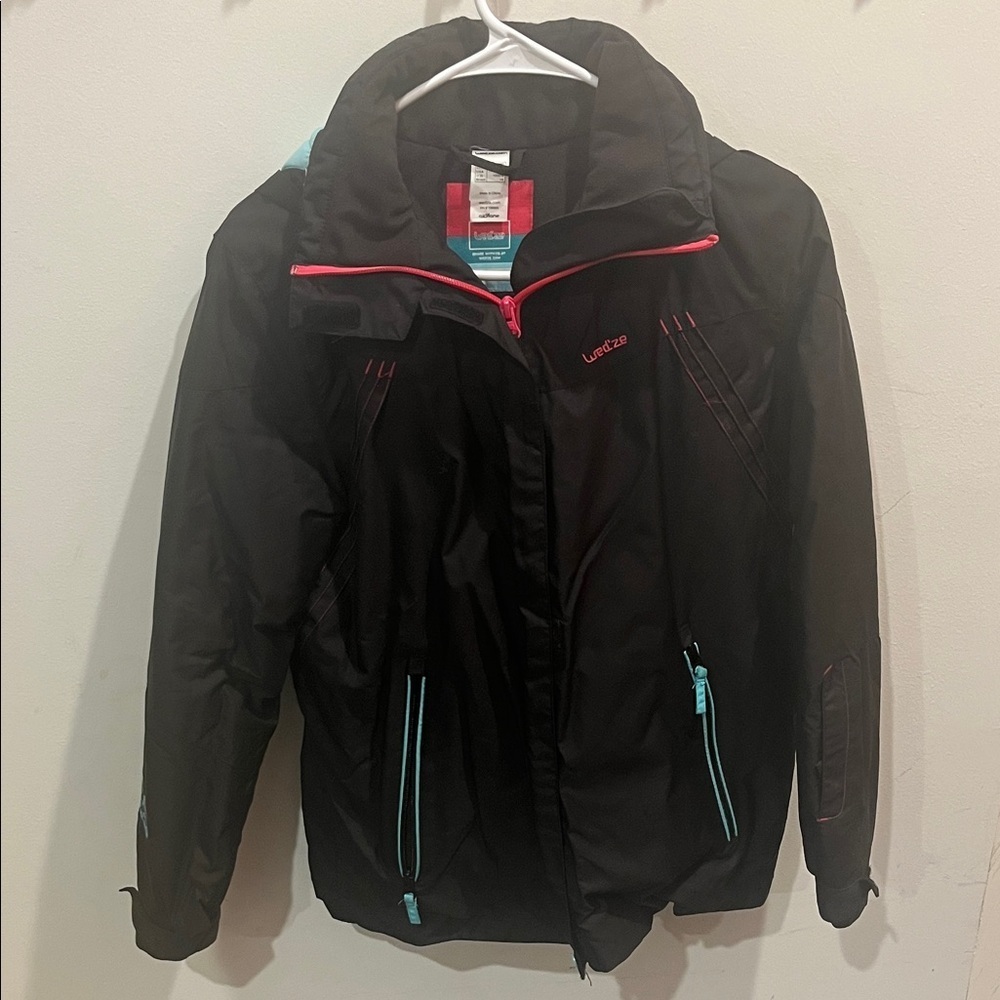Girls WEDZE Black Ski Jacket